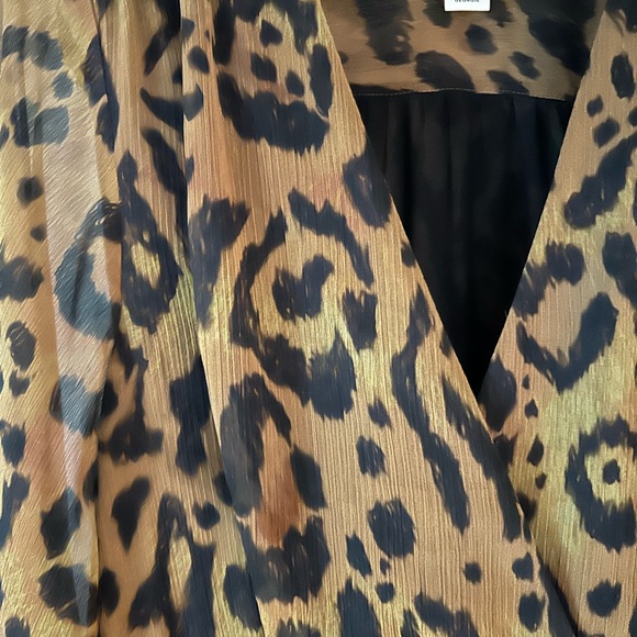 Leopard Print Georgette Dress. - Picture 3 of 4